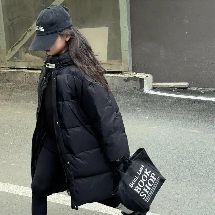 雅鹿儿童中长款羽绒服加厚冬季过膝女童男童中大童连帽外