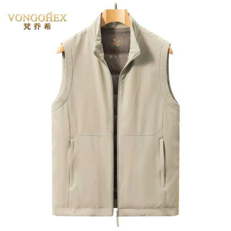 VONGOHEX立领背心羽绒马甲外套男秋冬季新款高级感保暖无袖坎肩马