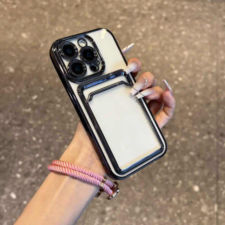 飞虎胜新款电镀卡包2025适用iPhone16promax苹果15手机壳全包13套