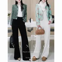 YANG GZ【燕麦拿铁】新中式羊毛混纺宽松休闲裤女 GZ5154UK656243