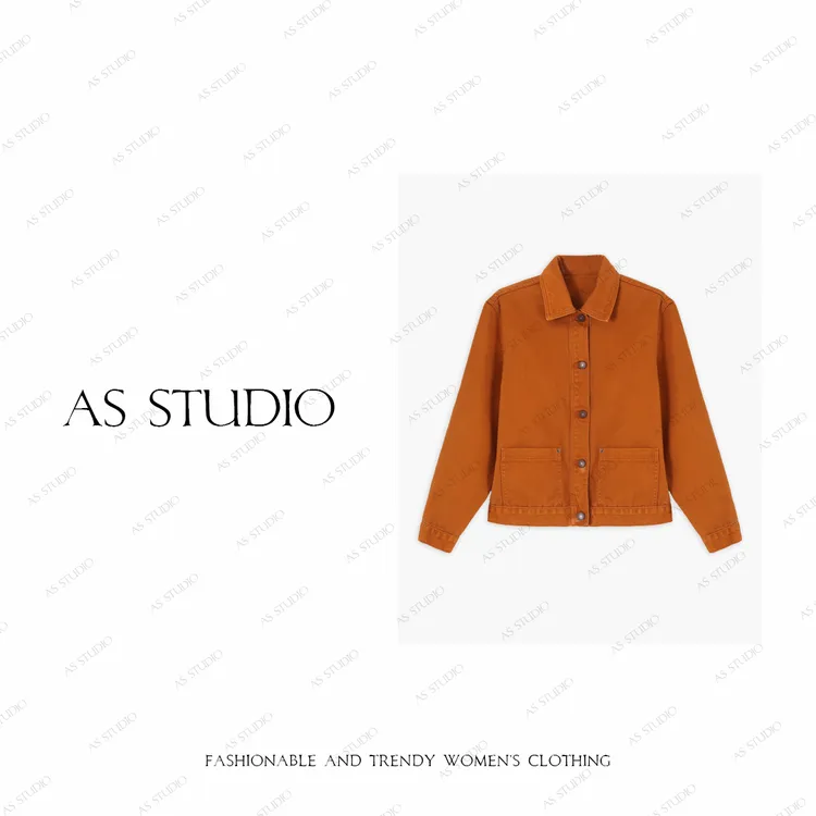 【AS橙风破浪】25新定制老钱后领珠链牛仔外套AS25QSSTZ02559