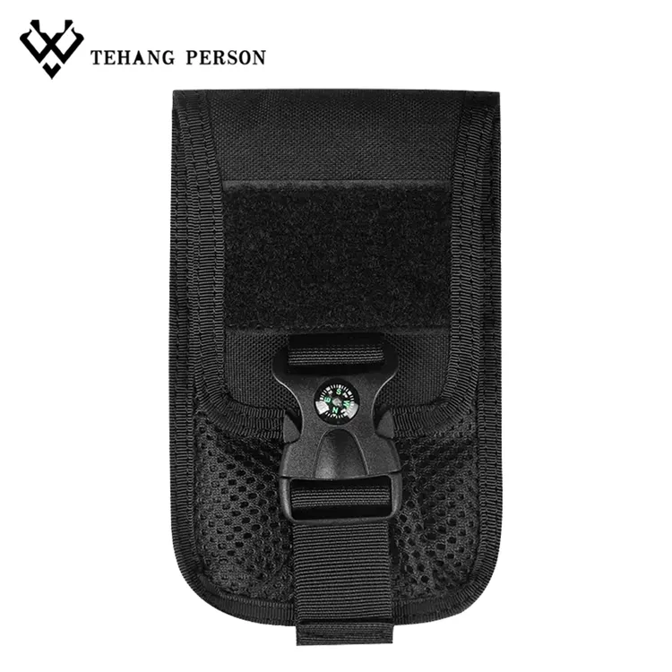 战术指南针导向双层手机腰包 尼龙烟盒打火机卡片零钱实惠收纳包