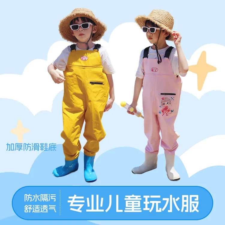 儿童雨衣防水赶海连体服下水裤雨靴幼儿园女童舒适透气小孩玩水