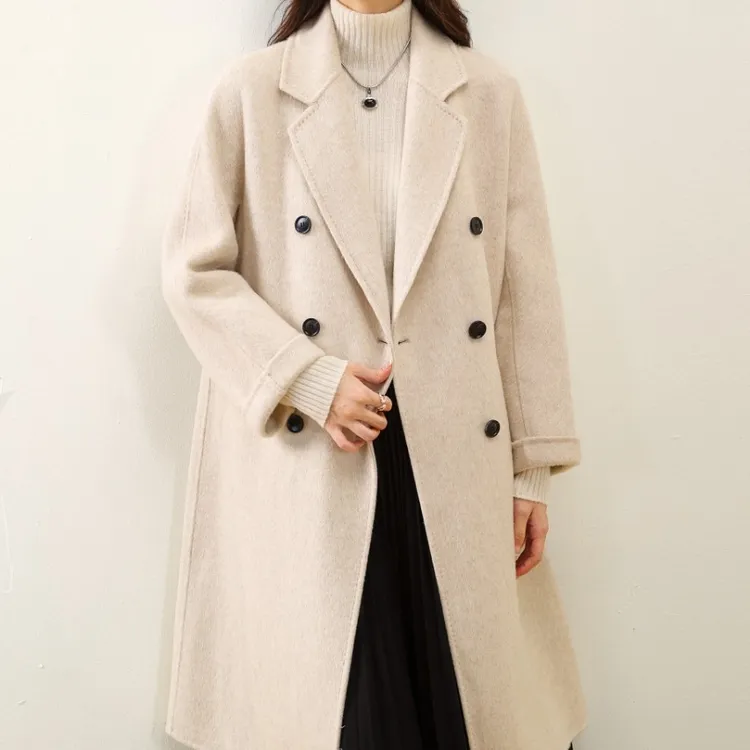 851秋冬新款双面大衣长款气质百搭有型