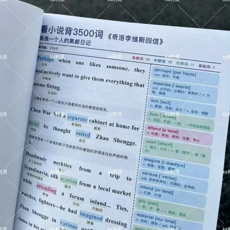 （利灵）新款《某某》3500单词看小说背单词圣诞礼物闺蜜对象学习周边