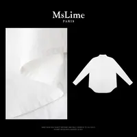 王嬛嬛MsLime25年新款【秋棉】100%棉宽松长袖时尚衬衫 HD2C0451