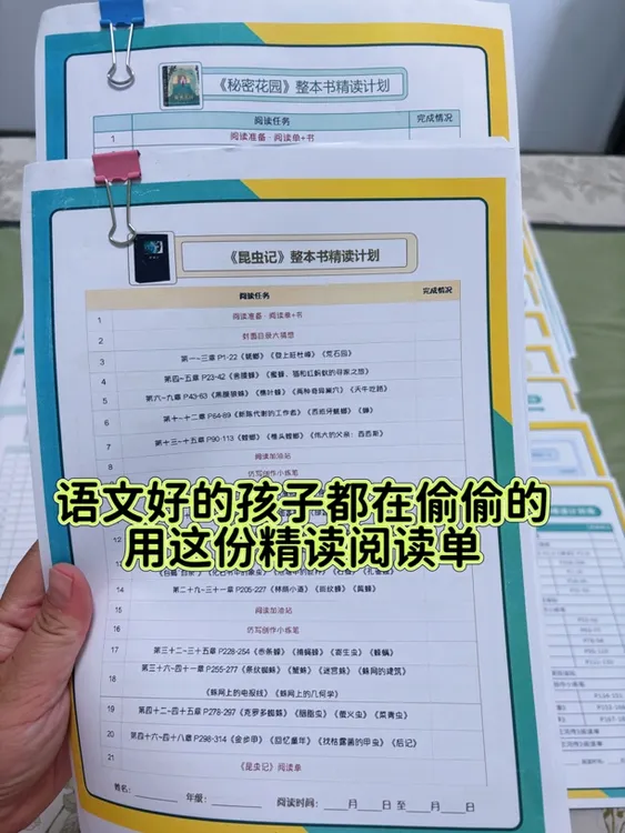 小学课外名著精读阅读单《电子版含答案》