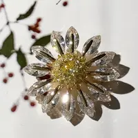 铜合成锆石胸针 【Vivian专属】时来运转小雏菊闪耀胸针