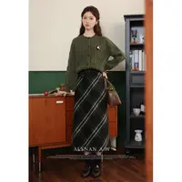 【品牌撤柜款ZB】毛呢冬季慵懒风显瘦韩系高腰法式半身裙LXN32588