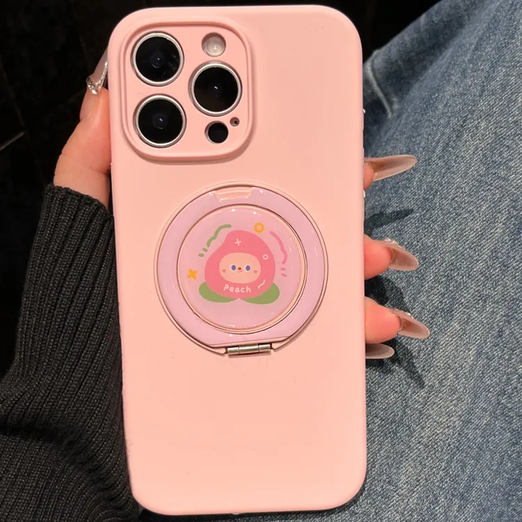 液态旋转支架适用于iPhone16promax手机壳苹果15少女心甜美14水果