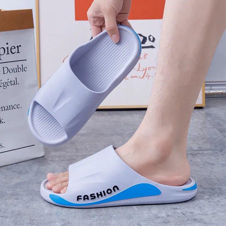 男士沙滩休闲舒适凉拖鞋韩版潮流个性PVC平跟运动户外舒适一字拖