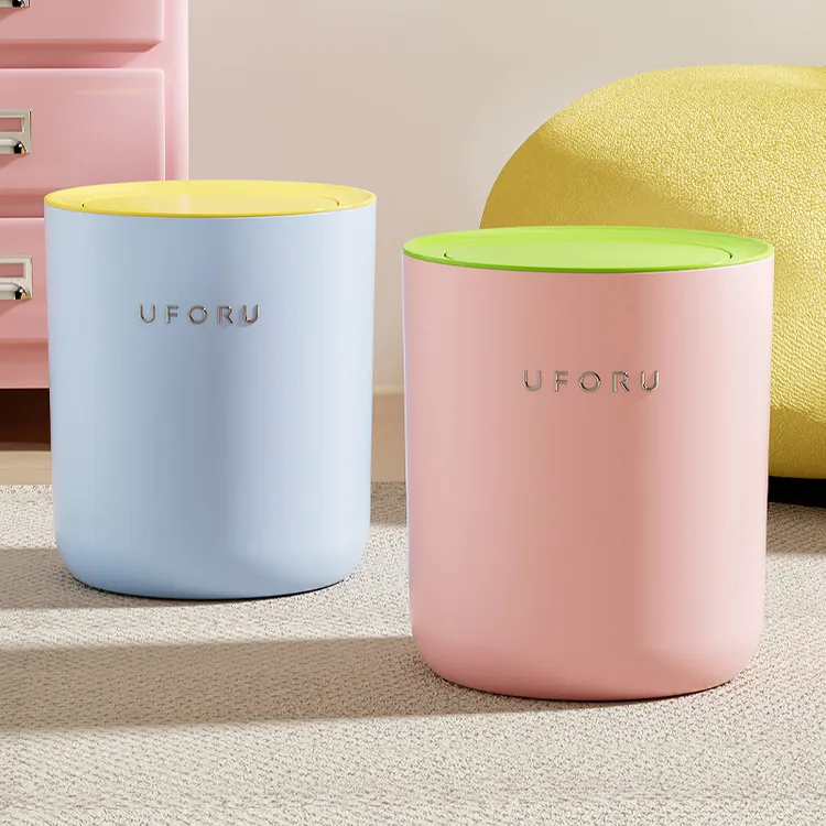 大号可爱卫生间多巴胺按压垃圾桶家用客厅卧室大容量圆形带盖防臭