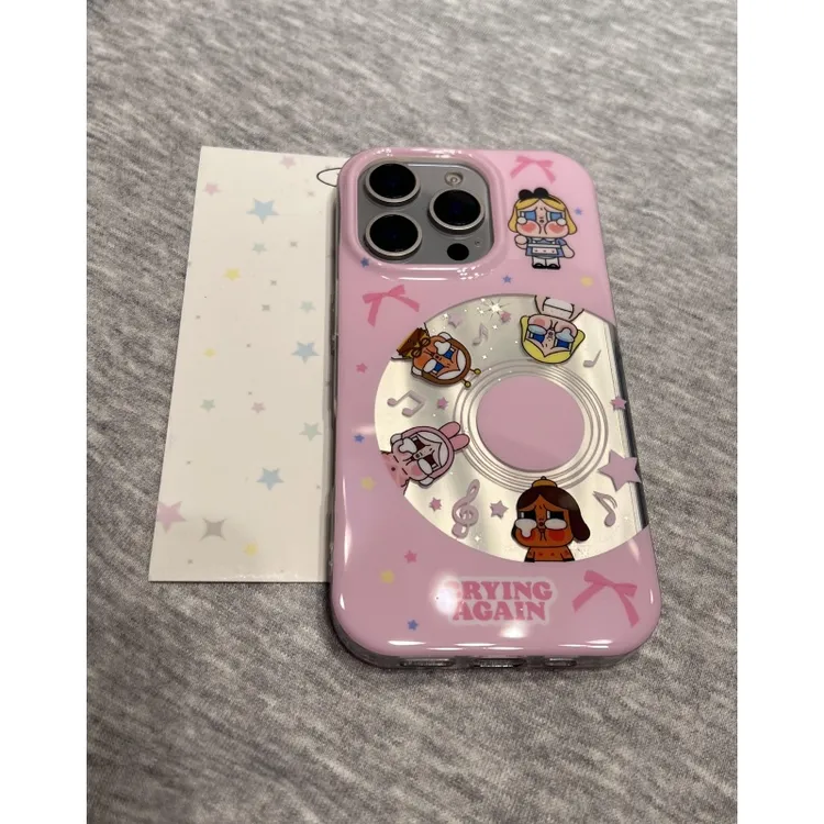 Lucky镂空唱片哭娃适用iPhone16promax手机壳15苹果14锡纸12套13