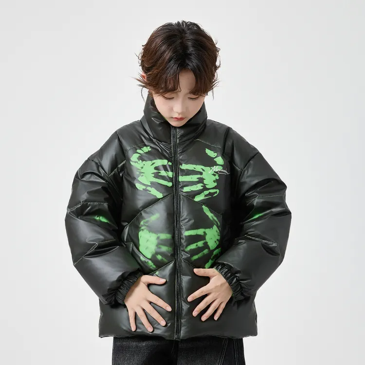 90绒男童冬季温变色三防面包羽绒服2025新款青少年儿童外套潮