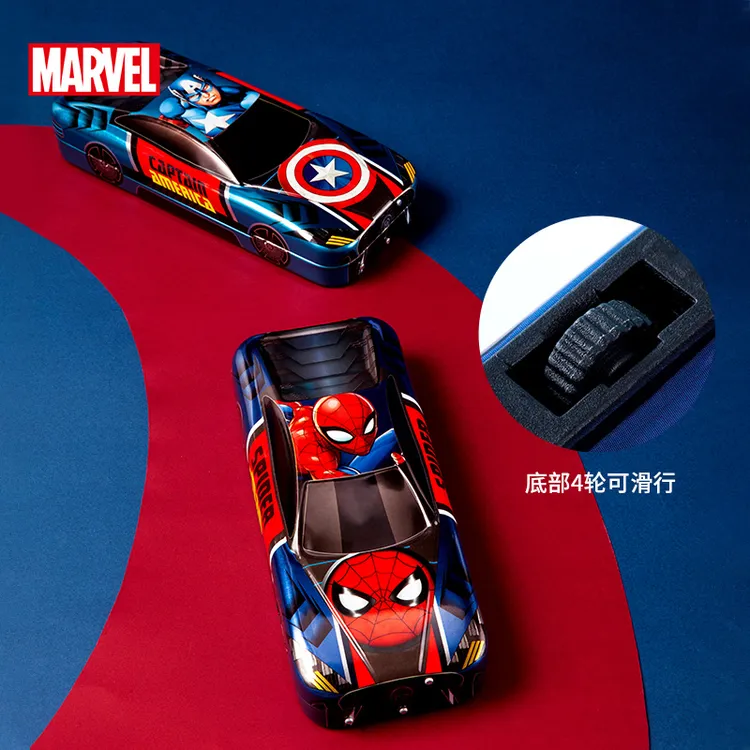 迪士尼文具盒男小学生女多功能铁笔盒小汽车赛车儿童铅笔袋幼儿园