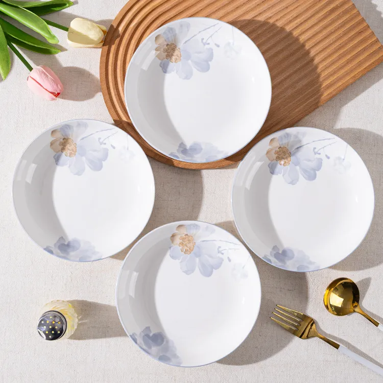 凝香6.5英寸  釉下彩家用餐盘网红款高温微波炉烤箱可用