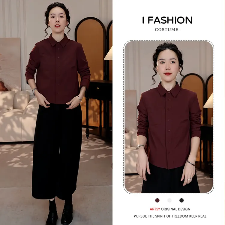 超好看高级感百搭加绒衬衫女2025冬季新款小个子时尚减龄气质衬衣