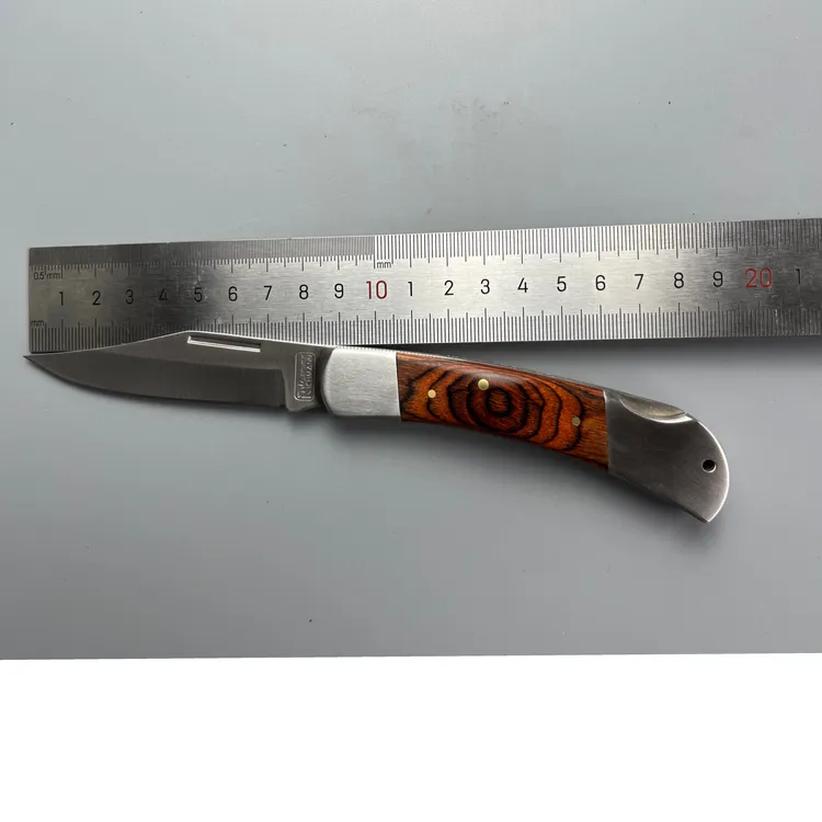 炫彩木柄高碳可折叠水果刀防滑耐用随身户外便携多功能小刀