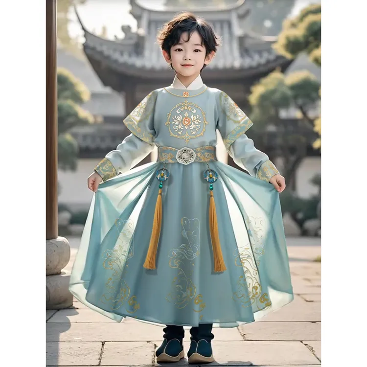 YeeHoO/英氏男童汉服2026新款儿童新中式古装男孩国风唐装中