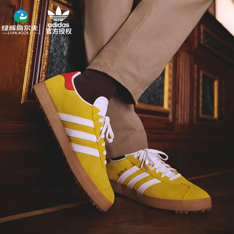 adidas/阿迪达斯三叶草系列GAZELLE高尔夫球鞋男鞋经典复古无钉鞋