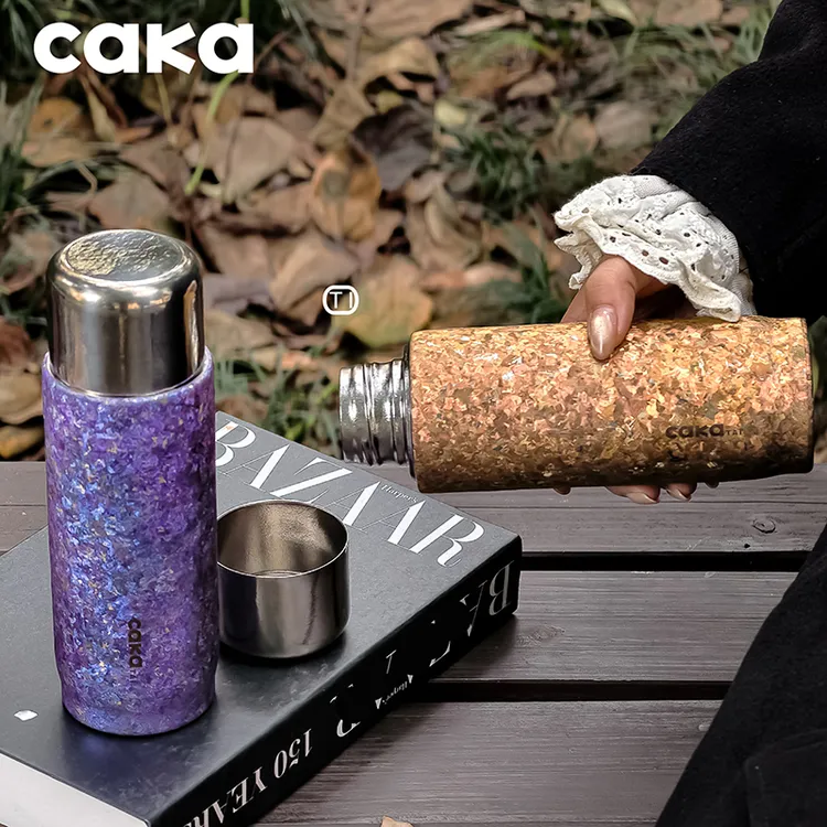 CAKA/茶卡纯钛保温杯磁吸杯双层钛焖茶杯泡茶杯养生钛水杯钛杯子