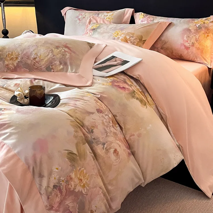 水星高端纯棉磨毛加厚四件套长绒棉4套件全棉保暖被套秋冬季产品