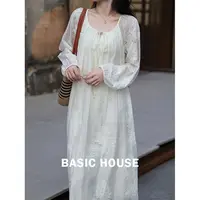 Basic House/百家好白月光仙气生日裙收腰显瘦减龄高腰线连衣裙