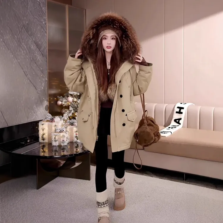 加绒设计感轻奢时尚大韩版休闲外套女宽松新款加厚女款高级外套