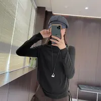 IMFLY金小金自制女装 莱赛尔T恤DYW9626早秋半高领简约纯色打底衫