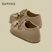 达芙妮复古厚底勃肯鞋女2025秋季新款小个子休闲百搭一脚蹬乐福鞋