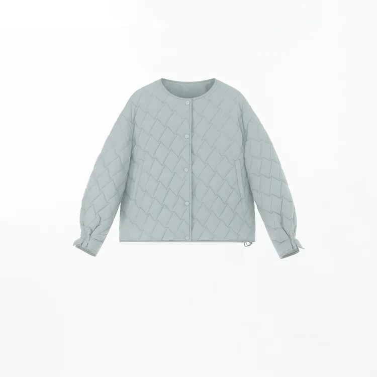 几里与麻 加厚保暖菱格绗棉面包棉服 衣长62胸围129 2112542