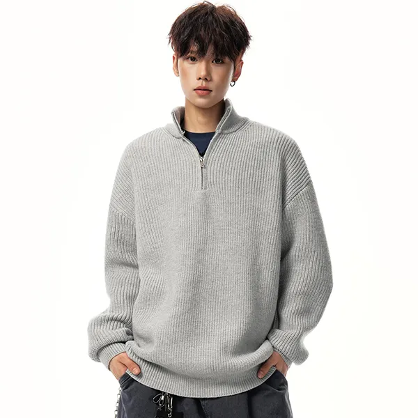 seldeeway秋冬韩版ins风宽松休闲长袖卫衣男重磅百搭针织毛衣外套