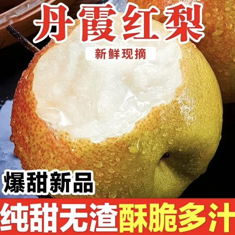 山西当季新鲜水果丹霞红梨香梨中新贵皮薄肉厚甘甜多汁厂地直发