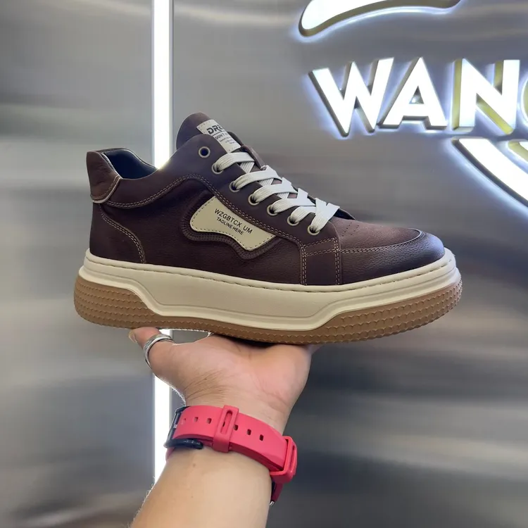 头层牛皮男士时尚厚底保暖加绒休闲运动鞋中邦潮鞋31