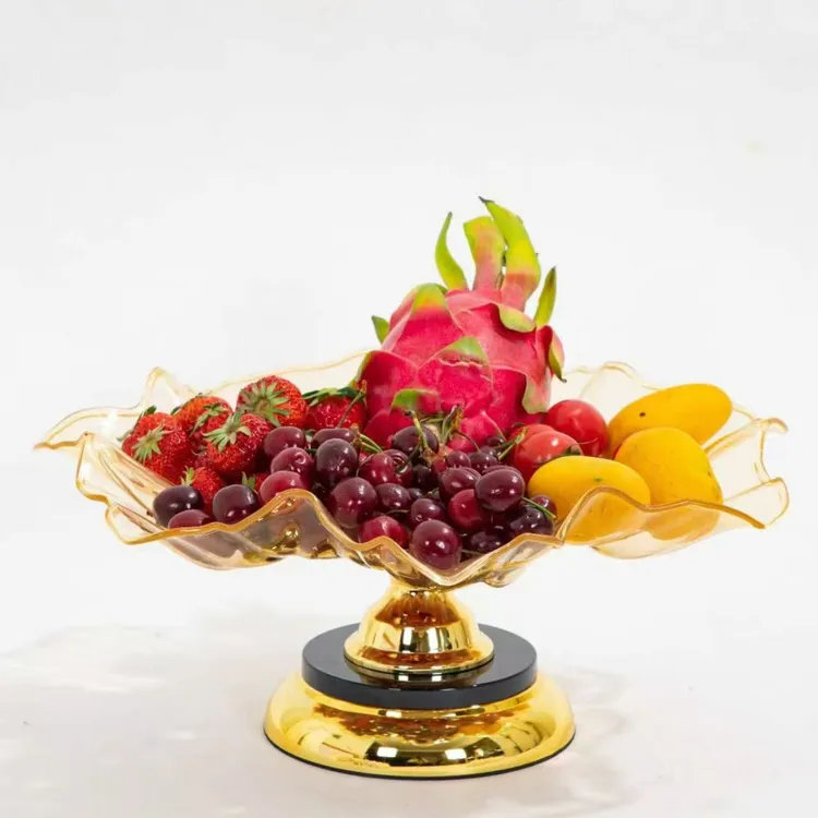 【西藏包邮】轻奢水晶玻璃果盘客厅茶几水果盘干果糖果收纳盘大号