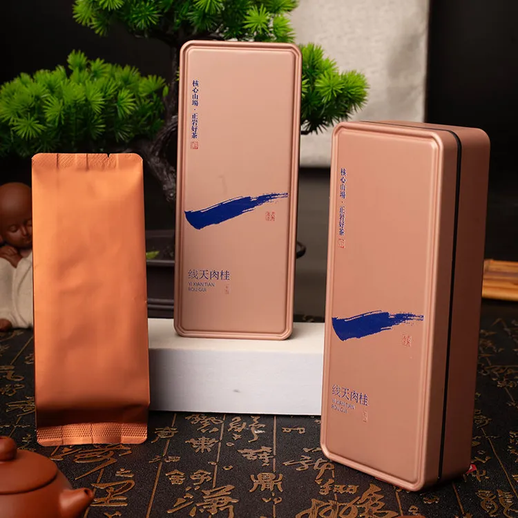 正岩茶肉桂茶叶罐小铁盒单泡两三泡装盒子老枞水仙包装盒礼盒空盒商品图