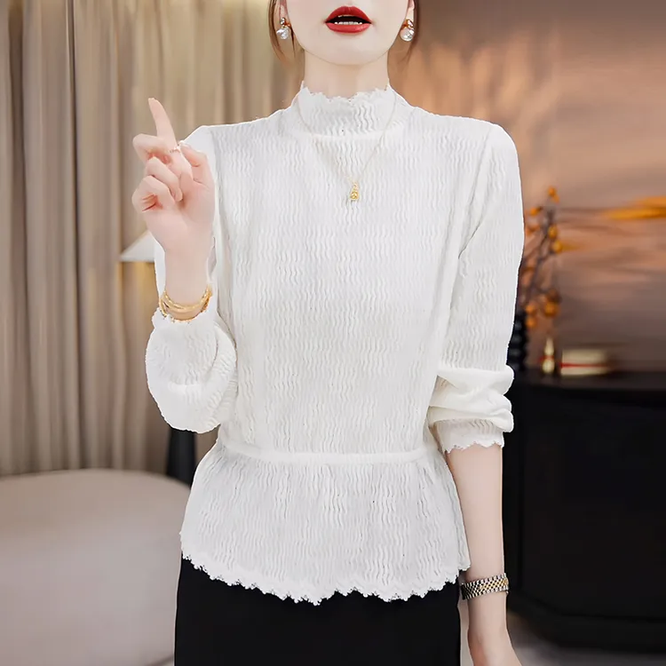 高级感钩花镂空连帽蕾丝花边开衫女春秋季2025新款浪漫长袖t恤潮