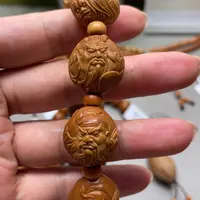 橄榄核吊坠浮雕关公