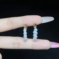 【小北好物】s925银淡水珍珠耳扣约4mm【多样性发一件】2QJ18X28