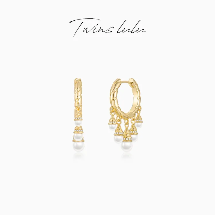 TWINS LULU【玲珑骰子】双十二明星同款女生高颜值耳环TSL3151