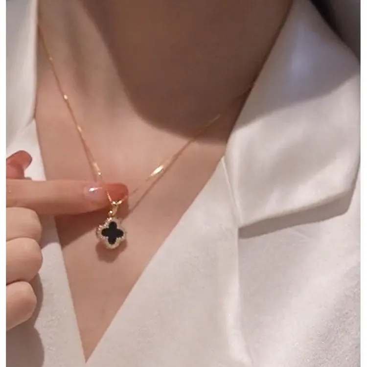 铜合金亚克力吊坠 女ins钛钢锁骨链小众百搭时尚