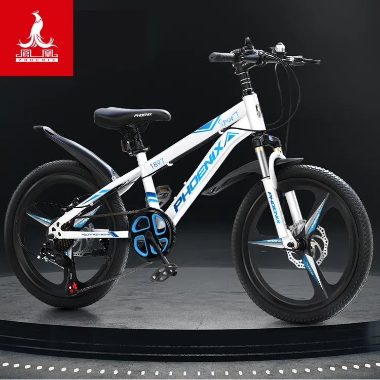 凤凰儿童自行车6-10-15岁脚踏车碟刹中大童单车小学生骑行山地车