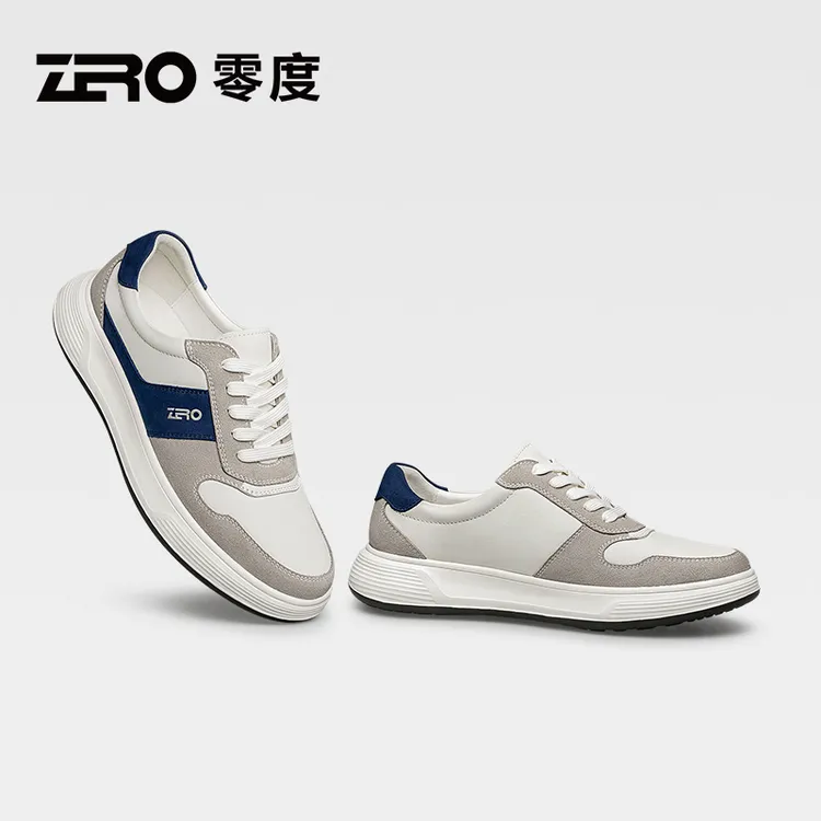 ZRO/零度明星同款休闲板鞋男时尚真皮复古百搭低帮开车男鞋潮痞帅