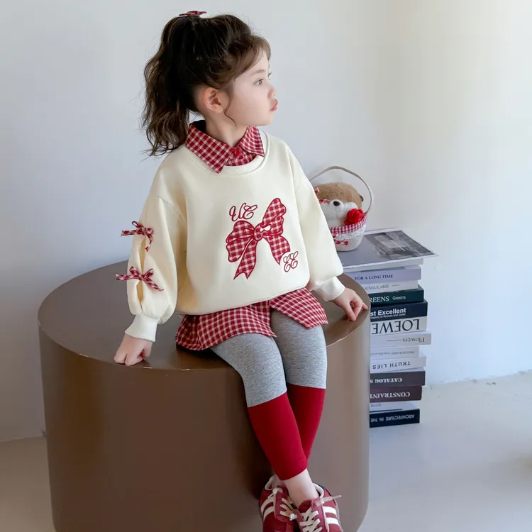 女童秋装套装2025新款4-6岁幼儿园潮款小童女宝春秋季休闲两件套