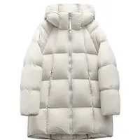 新款棉服女2025冬季韩版爆款中长款超轻云朵时尚连帽加厚保暖外套