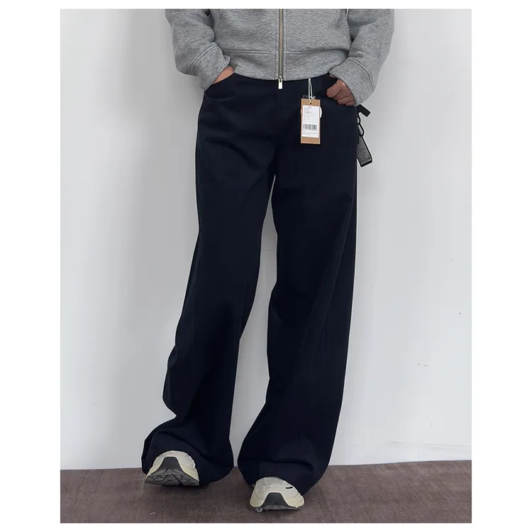 K327  秋季新款女士休闲百搭宽松阔腿直筒休闲长裤
