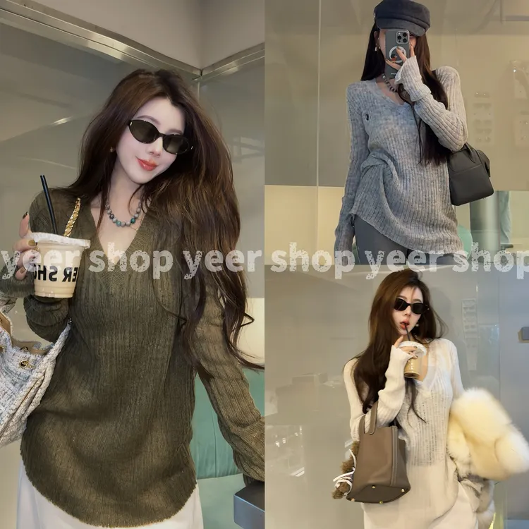 YEER·SHOP【软糯触感～】爷儿秋冬时髦百搭款纯色高级氛围感针织毛衣