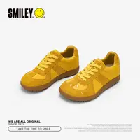 SMILEY笑脸黄歪头芒果头德训鞋丑萌复古女通勤潮流百搭平底休闲鞋