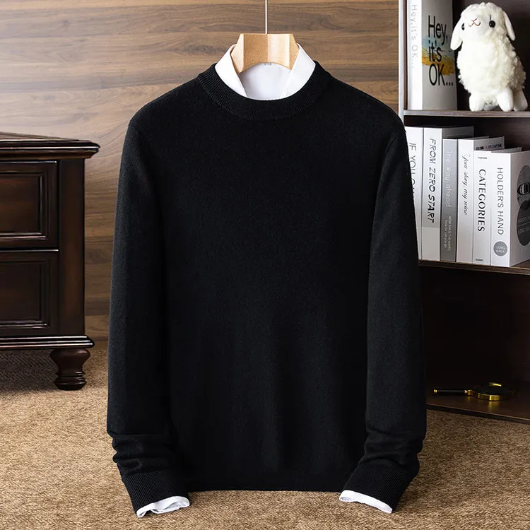 MilaDiVani/米澜蒂梵尼秋冬男士半高领羊毛衫质地轻柔保暖舒适