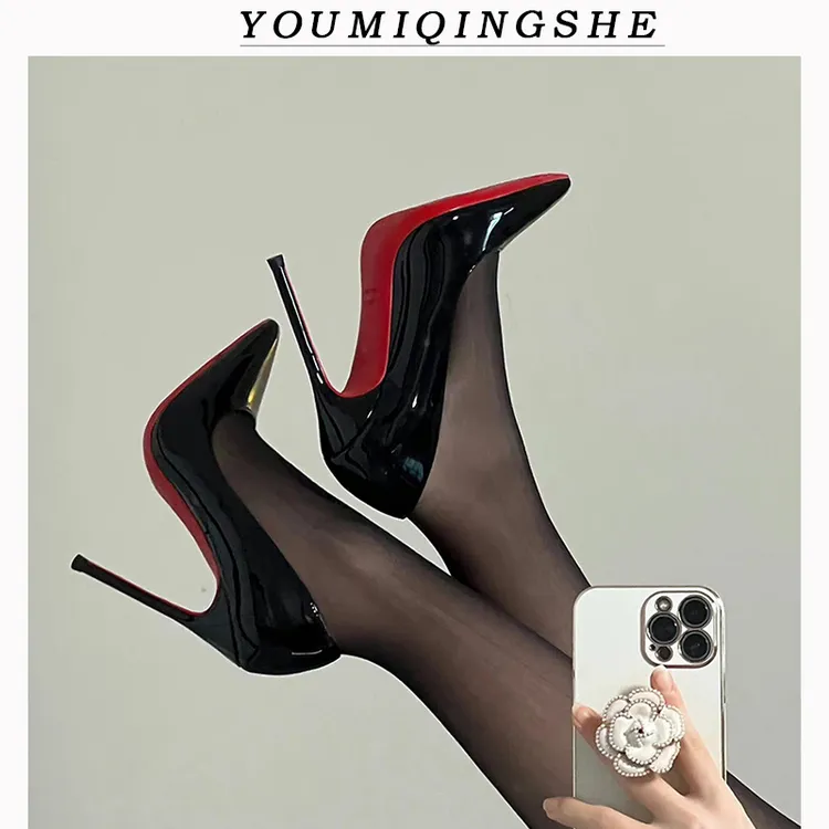 高跟鞋女2025爆款洋气新款不累脚高级感网红百搭气质裸色细跟单鞋